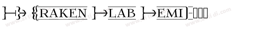 FR Kraken Slab SemiB字体转换